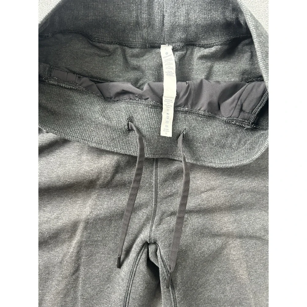 Lululemon Pants Mens L Gray Tapered Elastic Waist Stretch Athletic Jogger